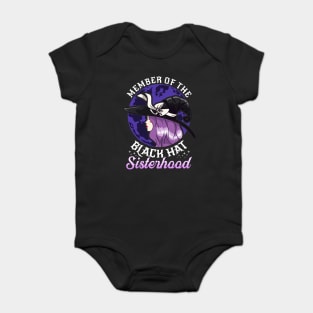 Member of the Black Hat Sisterhood Halloween Witch Gift Baby Bodysuit
